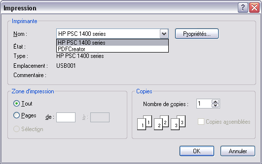 Imprimante PDF Creator
